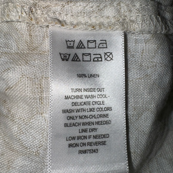 RACHEL ZOE 100% Linen Sleeveless tiered Dress, cream gold floral print, size XL - Picture 9 of 9